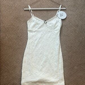 Princess Polly White Lace Mini Dress